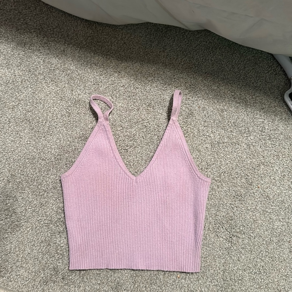 Full Tilt Cropped Purple Tank